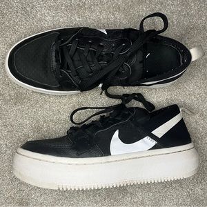 Nike Court Vision Alta Platform Sneaker Black/White